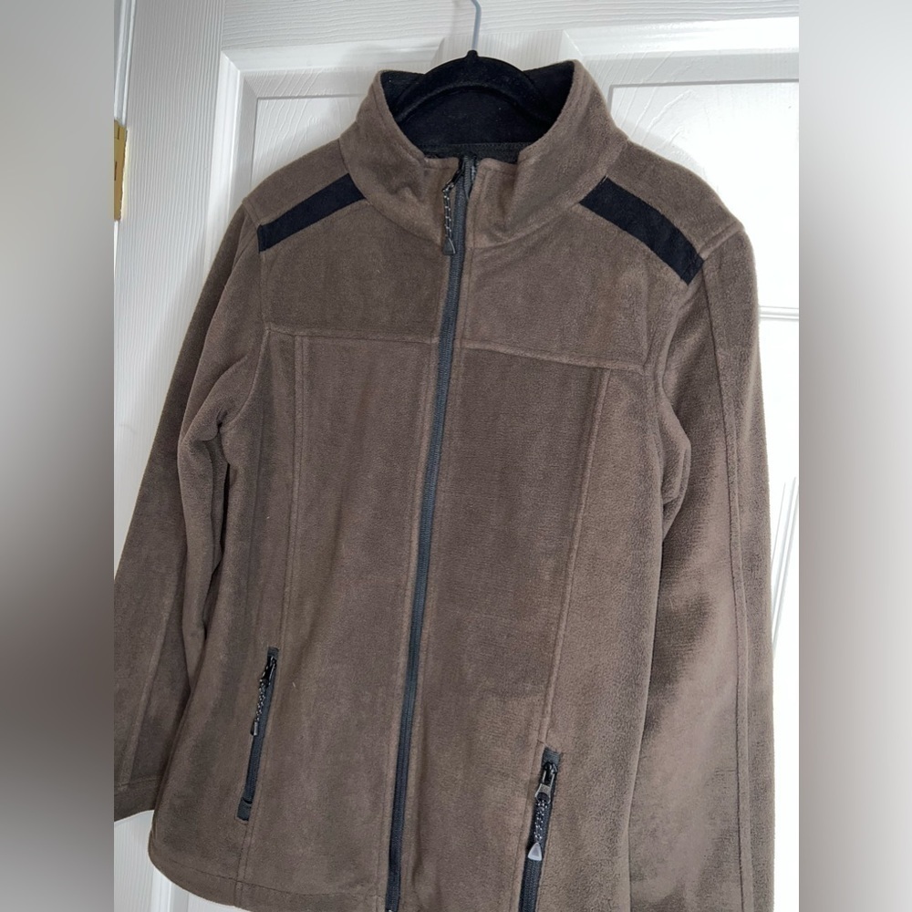 River's End Women's Small Brown Fleece Jacket Outerwear Full Zip Sweater Top S - Picture 8 of 14